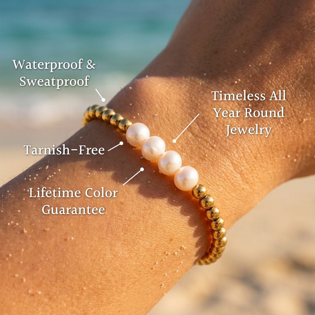 Luma Solitary Baroque Pearl Chain Bracelet - Semprie