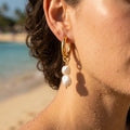 Luma Tiered Baroque Pearl Drop Earrings - Semprie