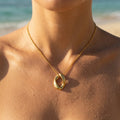 Minimalist Arc Bar Slender Chain Necklace - Semprie