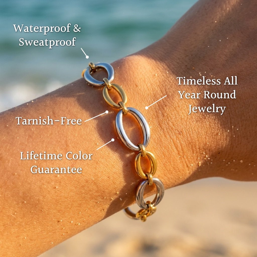 Mira Bold Geometric Loop Bracelet - Semprie