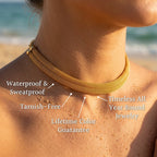Mira Chunky Grid Link Statement Necklace - Semprie