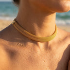 Mira Chunky Grid Link Statement Necklace - Semprie