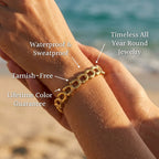 Mira Chunky Interlocking Horseshoe Link Bracelet - Semprie