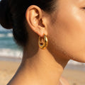 Mira Chunky Tapered Oval U-Hoop Earrings - Semprie