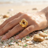 Mira Interlocking Tubular Love Knot Ring