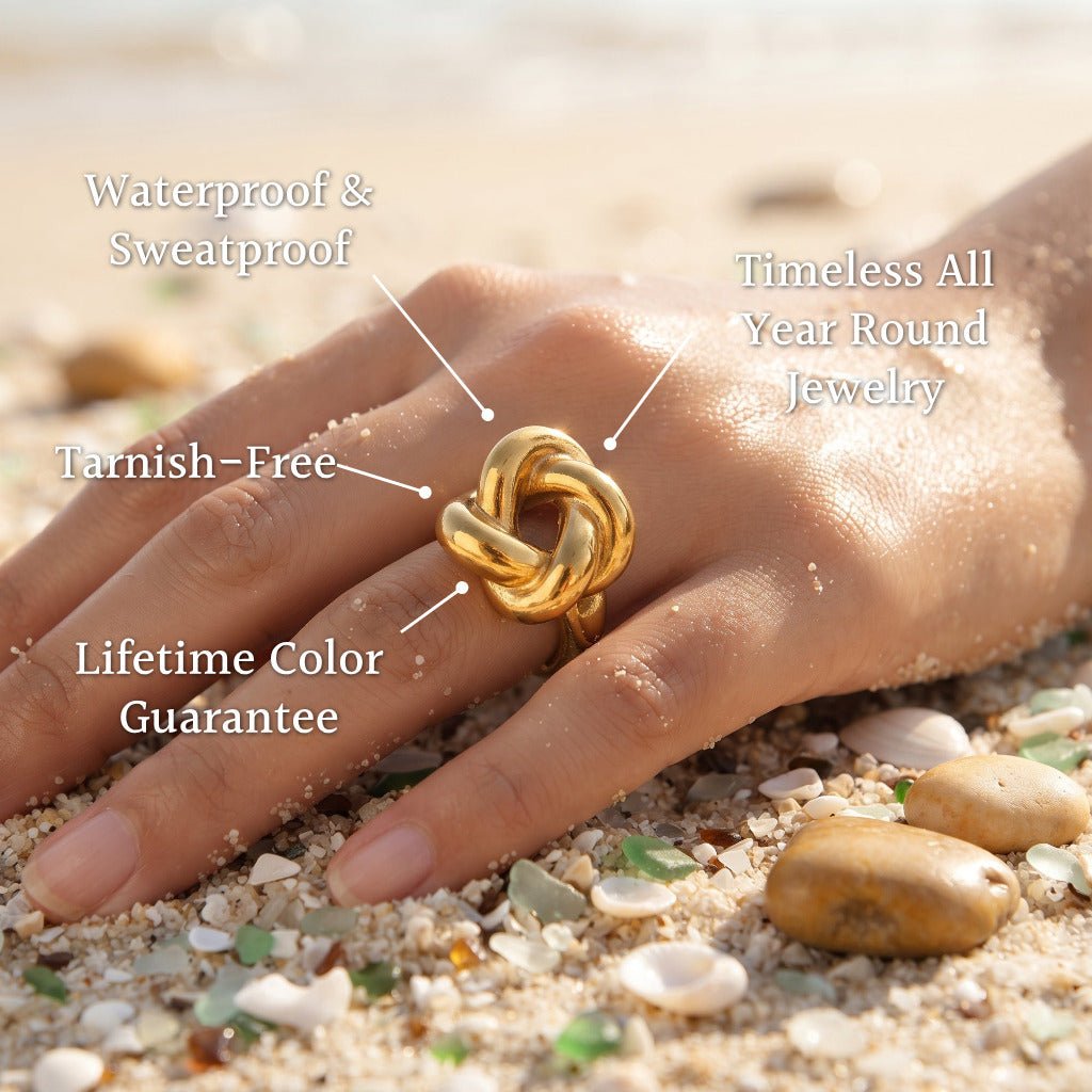 Mira Interlocking Tubular Love Knot Ring - Semprie
