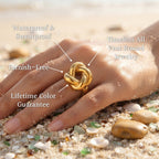 Mira Interlocking Tubular Love Knot Ring - Semprie