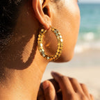 Mira Overlapping Scale Disc Statement Hoops - Semprie