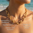 Modernist Geo-Pendant Fine Cable Necklace - Semprie