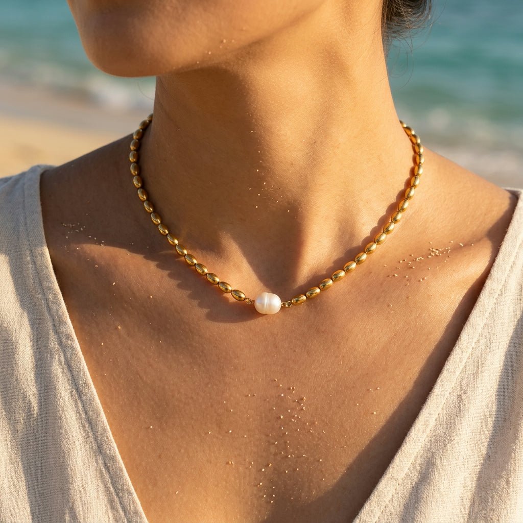 Modernist Interlocking Ring Chain Necklace - Semprie