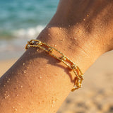 Molo Hammered Elongated Link Bracelet