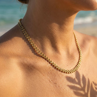 Molo Wheat Textured Herringbone Necklace