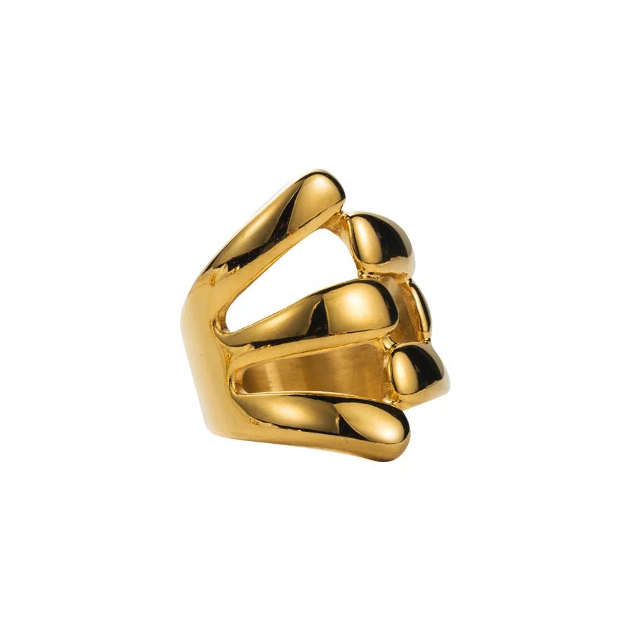 Molten Interconnected Architectural Chunk Ring - Semprie
