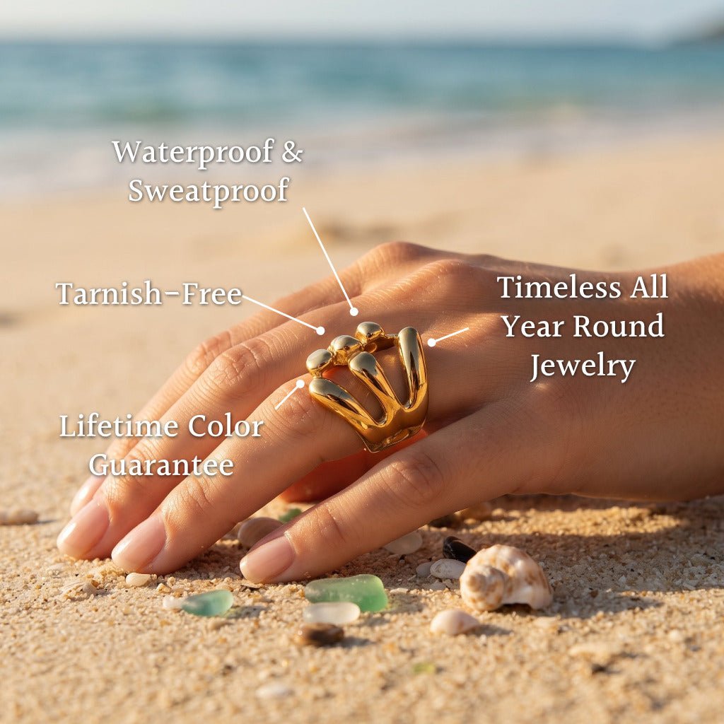 Molten Interconnected Architectural Chunk Ring - Semprie