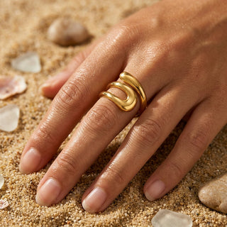 Molten Organic Sculpted Band Ring