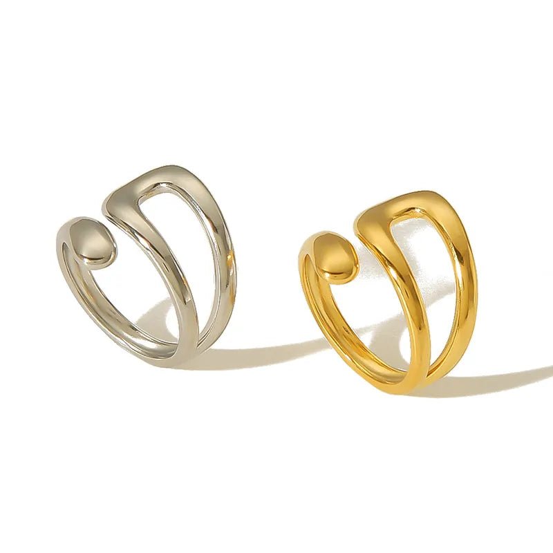 Molten Organic Sculpted Band Ring - Semprie