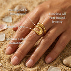 Molten Organic Sculpted Band Ring - Semprie