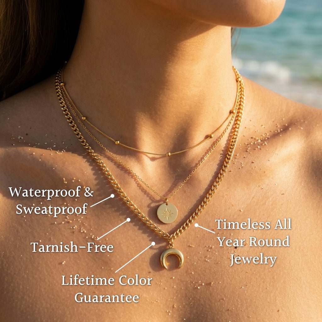 North Star Medallion Multi-Layer Necklace - Semprie