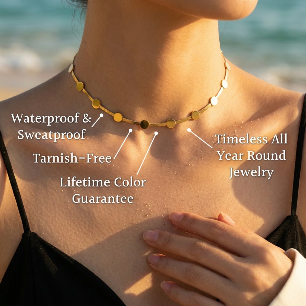 Open Circle Karma Ring Slender Necklace - Semprie