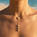 Pave Heart Charm Long Drop Tassel Necklace - Semprie