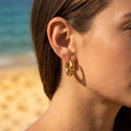 Polished Chunky Huggie Hoop Earrings - Semprie