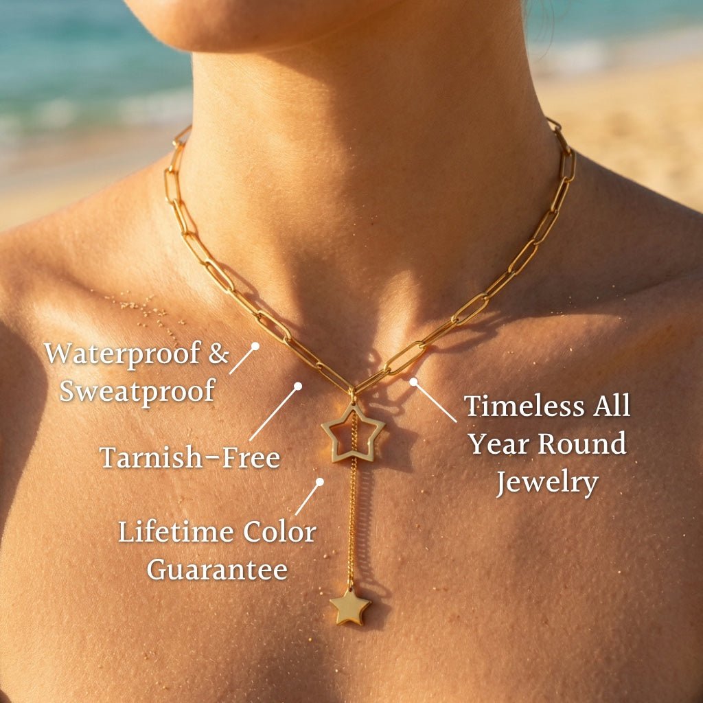 Polished Oval Tag Minimalist Chain Necklace - Semprie