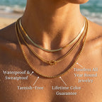 Riva Knotted Snake & Box Layered Necklace - Semprie