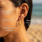 Sable Continuous Ball Bead Circular Hoop Earrings - Semprie