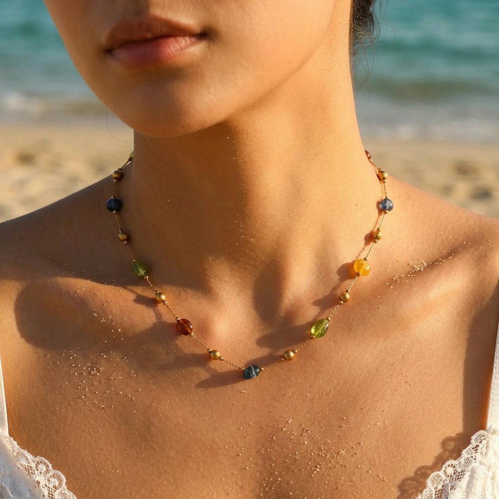 Sable Liquid Spherical Bead Necklace