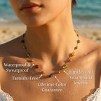 Sable Liquid Spherical Bead Necklace - Semprie