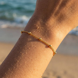 Sable Polished Bead Satellite Bracelet