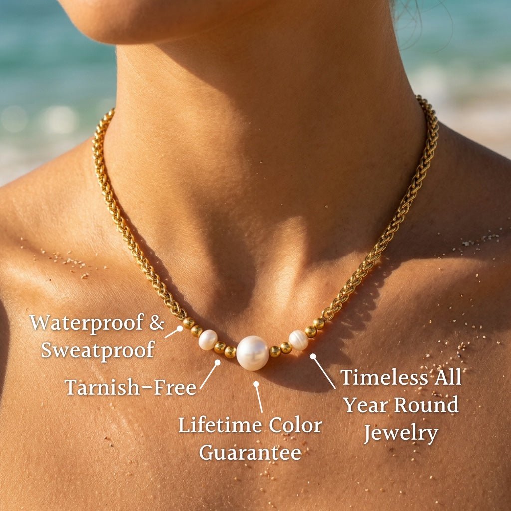 Sable Round Beaded Collar Necklace - Semprie