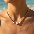 Sable Round Beaded Collar Necklace - Semprie