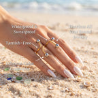 Sable Two-Tone Sphere Open Band Ring - Semprie