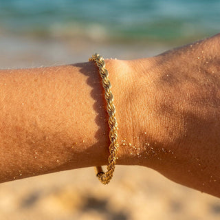 Slender Twisted Rope Chain Bracelet