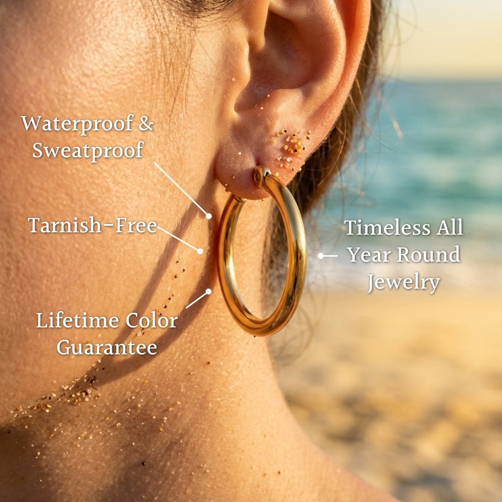 Smooth Tubular Latch Hoop Earrings - Semprie