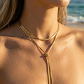 Solid Liquid Snake Chain Necklace - Semprie