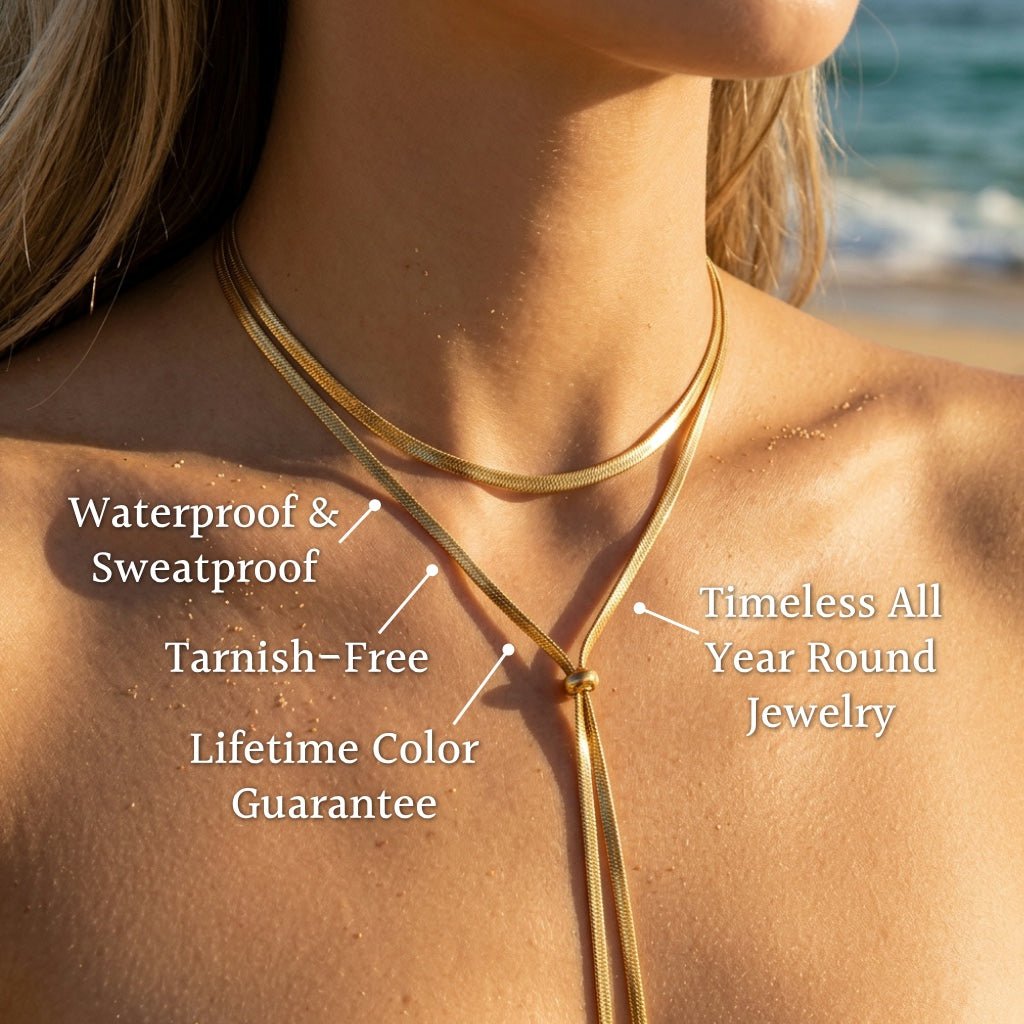 Solid Liquid Snake Chain Necklace - Semprie