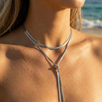 Solid Liquid Snake Chain Necklace - Semprie