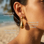 Sphere Stud Solid Teardrop Drop Earrings - Semprie