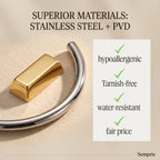 Square CZ Stud Curb-Link U-Loop Earrings - Semprie