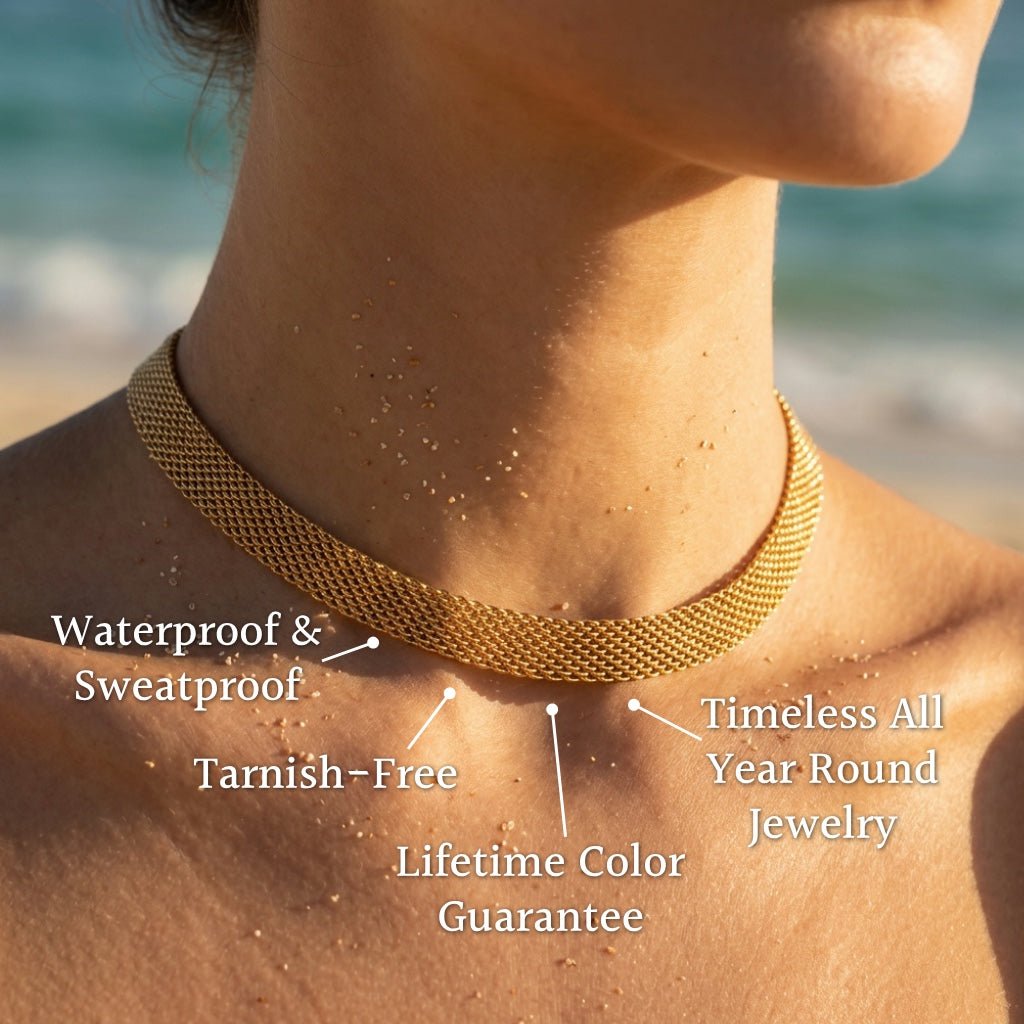 Substantial Solid Core Modern Necklace - Semprie