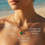 Teardrop Water Drop Station Chain Necklace - Semprie