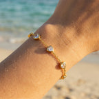 Textured Figaro Link Chain Bracelet - Semprie