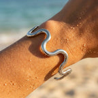 Textured Wave Crest Chain Bracelet - Semprie