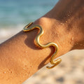 Textured Wave Crest Chain Bracelet - Semprie