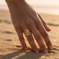 Triple Band Droplet Terminal Wrap Ring - Semprie