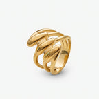 Triple Band Droplet Terminal Wrap Ring - Semprie