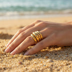 Triple Crossover Contour Wrap Ring - Semprie