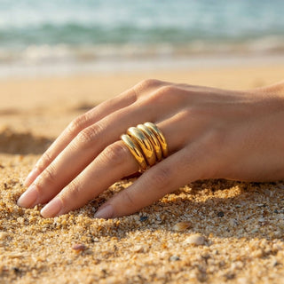 Triple Crossover Contour Wrap Ring
